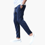 Men's pants with elastic waistband and side pockets