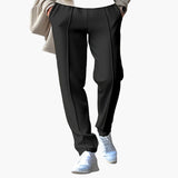 Men's pants with side pockets and elastic waistband