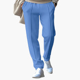 Men's pants with side pockets and elastic waistband