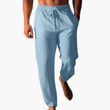 Men's pants with elastic waistband and drawstring