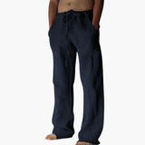 Men's pants with elastic waistband and side pockets
