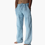 Men's pants with elastic waistband and side pockets