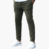Men's slim fit pants with side and back pockets