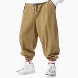 Men's casual corduroy pants with drawstring waist
