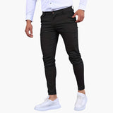 Slim men's pants with side pockets