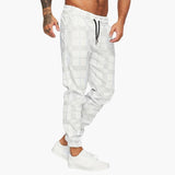 Men's checkered jogger pants with side pockets