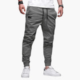 Men's pants with elastic waistband and drawstring