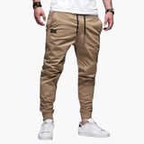 Men's pants with elastic waistband and drawstring