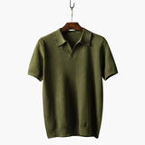 Men's Polo Shirt with Buttoned Collar and Short Sleeves
