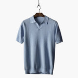 Men's Polo Shirt with Buttoned Collar and Short Sleeves