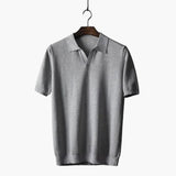 Men's Polo Shirt with Buttoned Collar and Short Sleeves