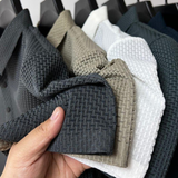 Men's short-sleeve polo shirt with classic collar and button placket