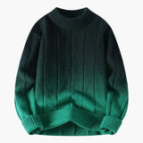 Men's Round Neck Gradient Effect Pullover