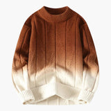 Men's Round Neck Gradient Effect Pullover
