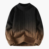 Men's Round Neck Gradient Effect Pullover
