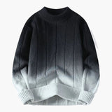 Men's Round Neck Gradient Effect Pullover