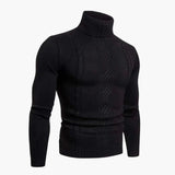 Men's Pullover Turtleneck Cable Knit