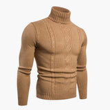 Men's Pullover Turtleneck Cable Knit
