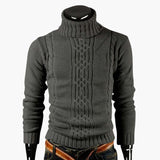 Men's Pullover Turtleneck Cable Knit
