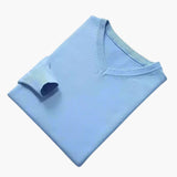 Men's V-Neck Sweater with Ribbed Finishes