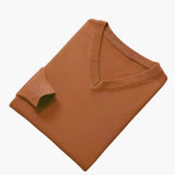 Men's V-Neck Sweater with Ribbed Finishes