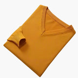 Men's V-Neck Sweater with Ribbed Finishes