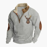 Men's Pullover with Zipped Collar