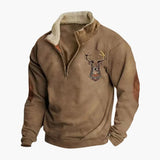 Men's Pullover with Zipped Collar