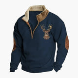 Men's Pullover with Zipped Collar