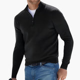 Men's Pullover with Zipped Collar and Long Sleeves