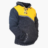Two-tone men's hoodie with front pocket