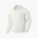 Men's half-zip pullover with shawl collar and textured knit