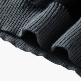 Men's sweater with abstract print and ribbed cuffs