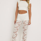 Lace Mirage Flare Pants