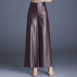 Monroe Faux Leather Wide Leg Pants