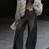 Phantom Split Wide Leg Jeans