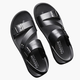 Men's sandals with adjustable strap and crossed strap design
