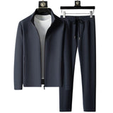 Men's tracksuit zip-up jacket straight pants
