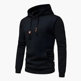 Men's Hoodie with Quilted Texture