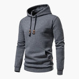 Men's Hoodie with Quilted Texture