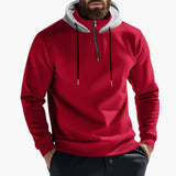 Men's hoodie with zip closure