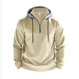 Men's hoodie with zip closure