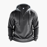 Men's hoodie with zip closure