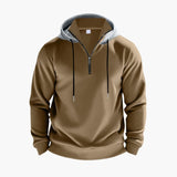 Men's hoodie with zip closure