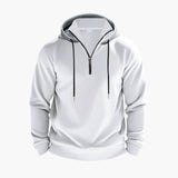 Men's hoodie with zip closure