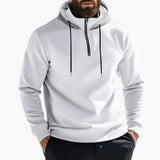 Men's hoodie with zip closure