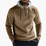 Men's hoodie with zip closure