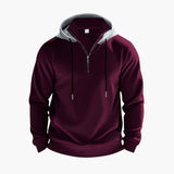 Men's hoodie with zip closure