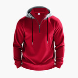 Men's hoodie with zip closure