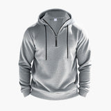 Men's hoodie with zip closure